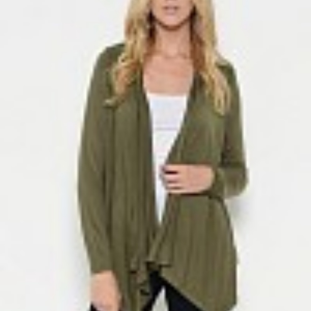 Faux leather cardigan